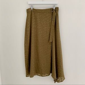 ASOS Wrap Midi Skirt with D-ring